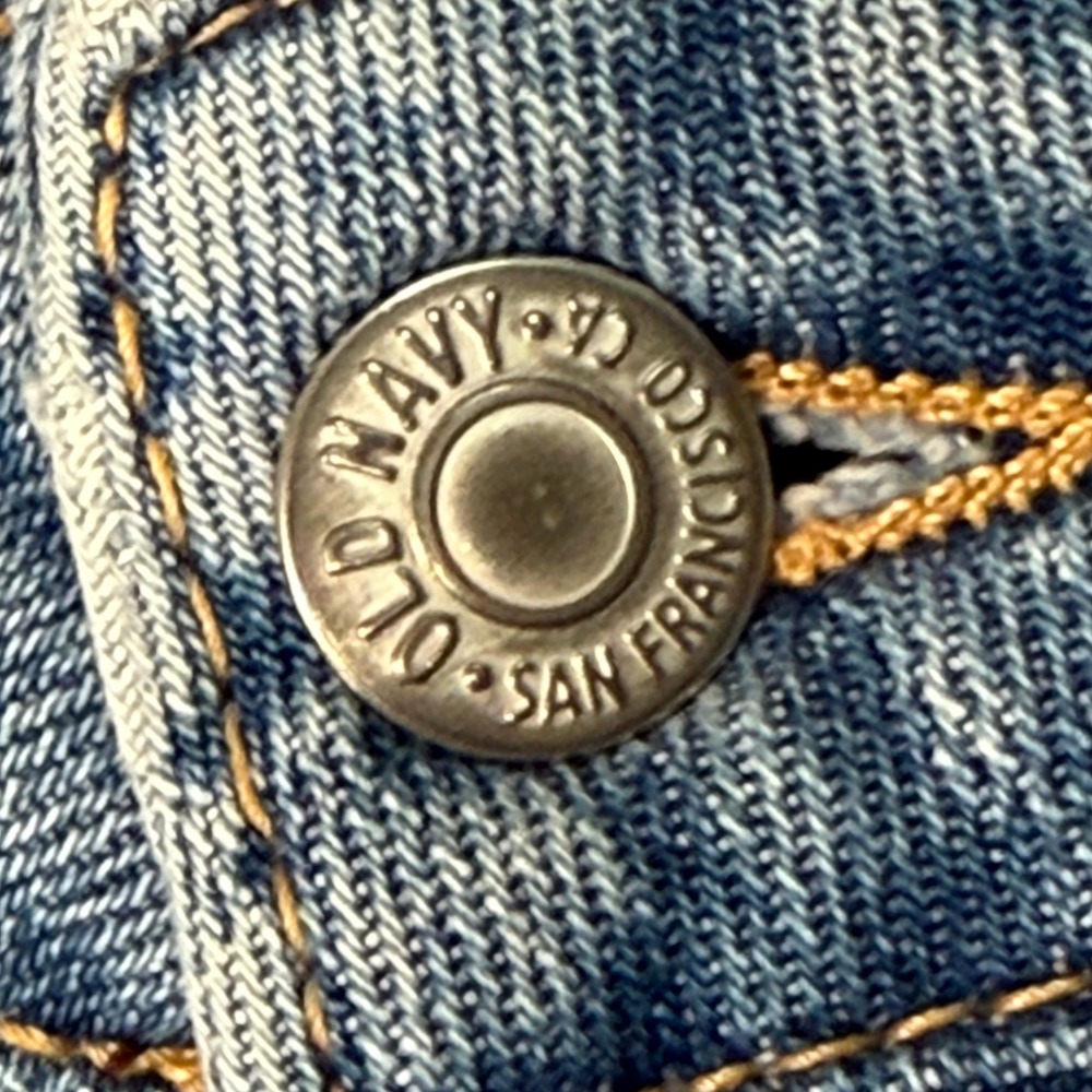 Old Navy OG Straight High Rise Ankle Jeans 20 Medium Light Wash Distressed NEW - Picture 4 of 11